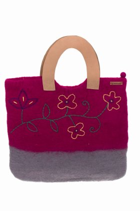 Torebka z filcu Różowa - Feltiness