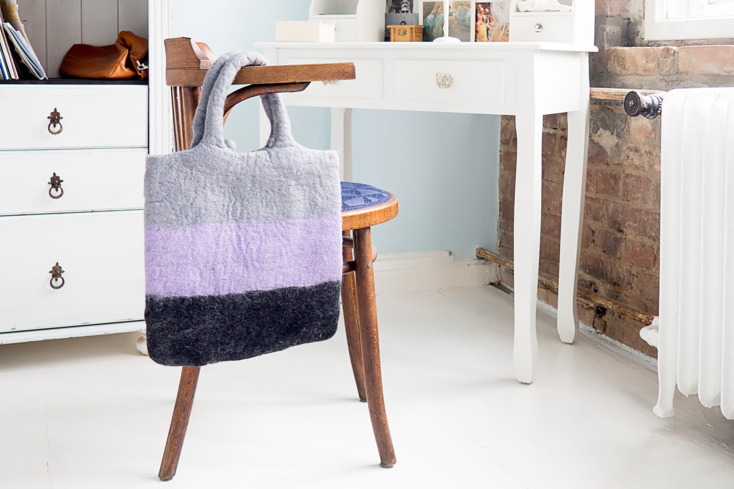 Torba z filcu Fioletowa - obrazek 5