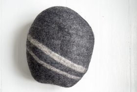 Poduszka wełniana Kamień Popiel mały S