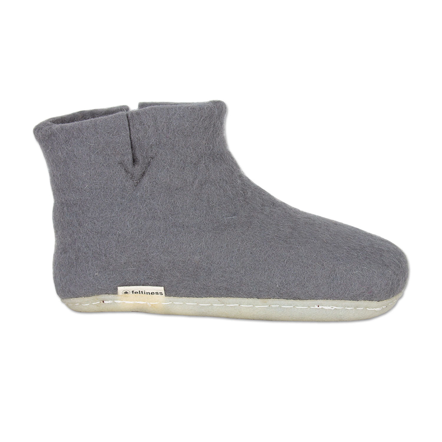 Bambosze Popielate - papcie wełniane - obrazek 5