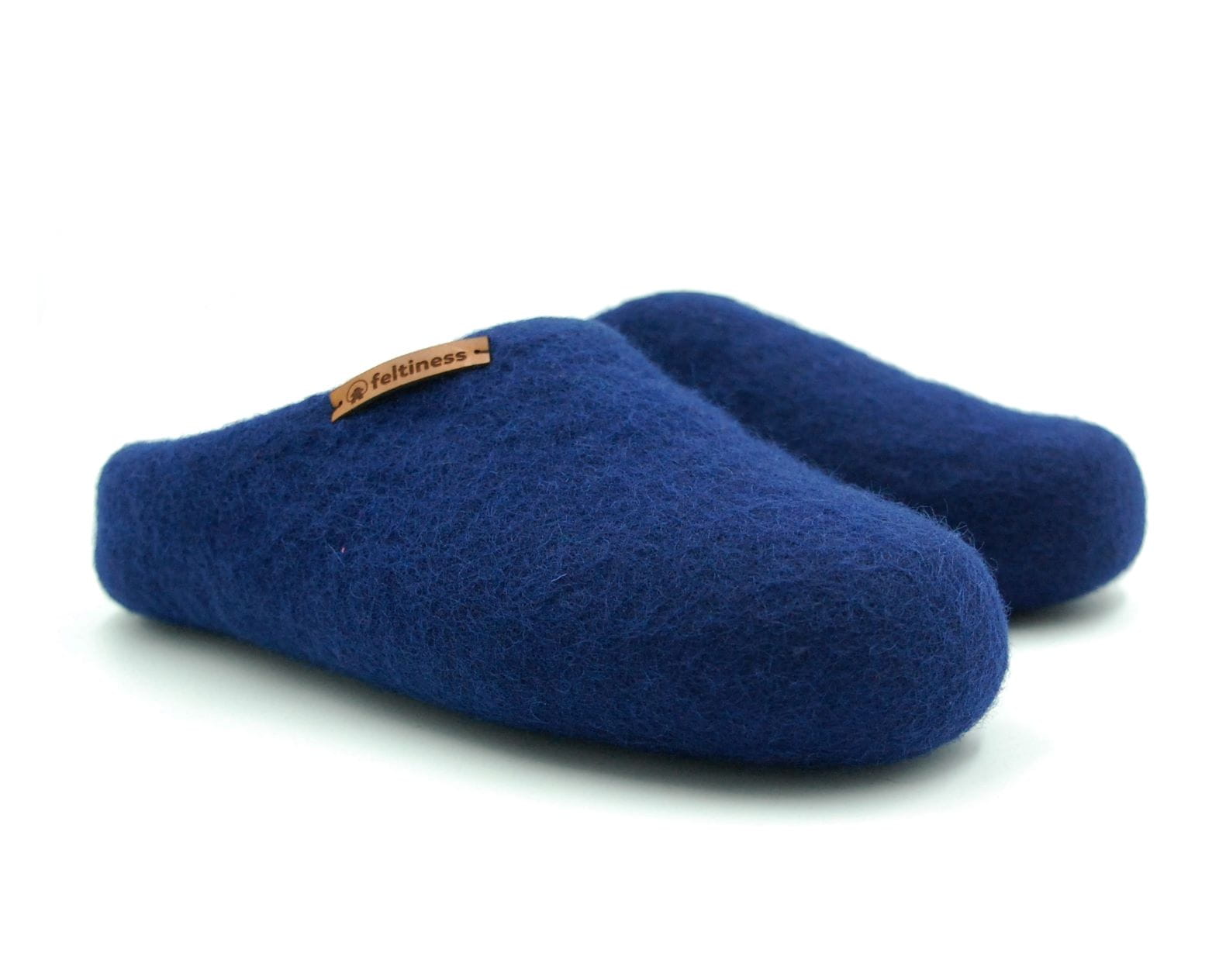 Paputy Granatowe - kapcie wełniane - obrazek 2