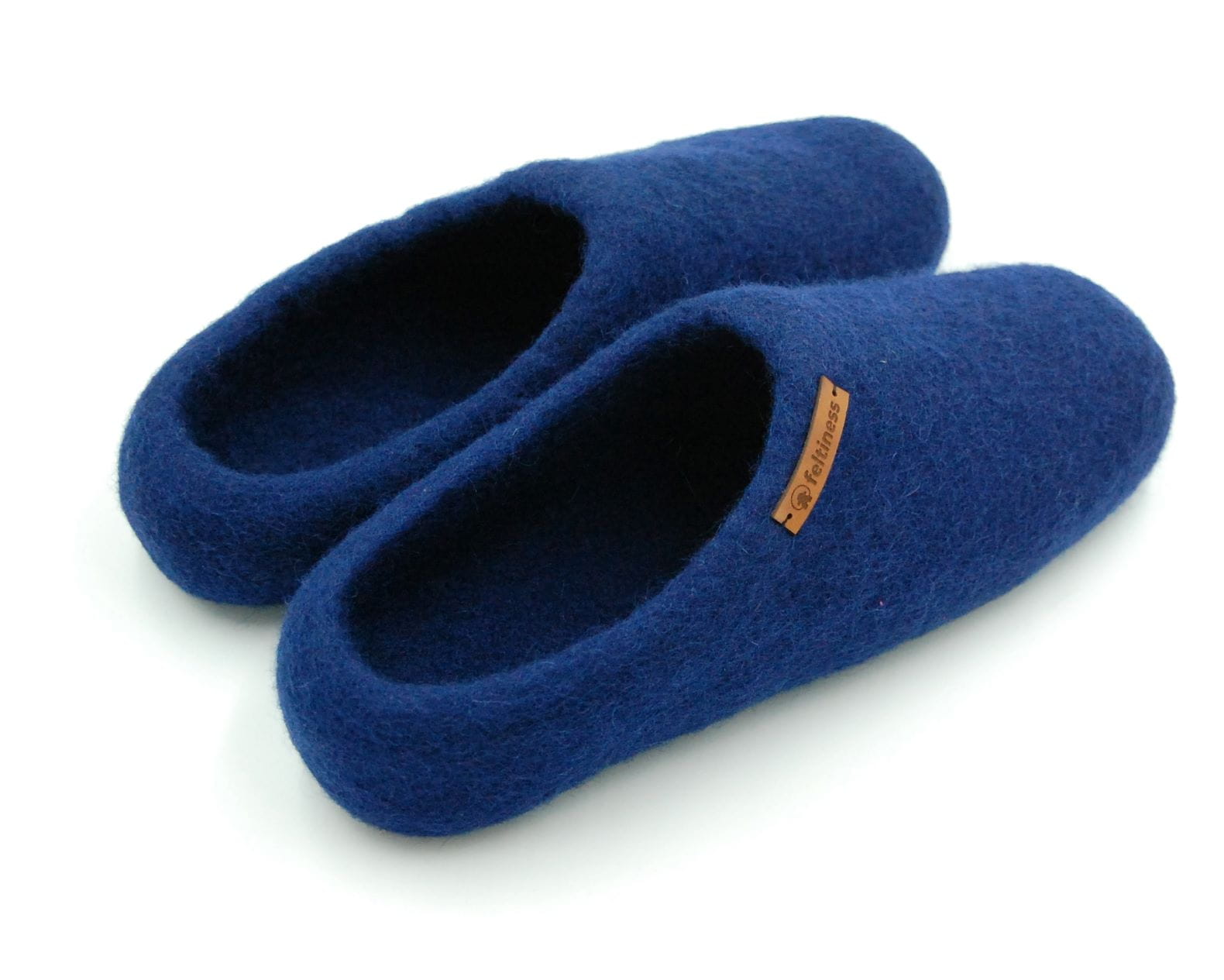 Paputy Granatowe - kapcie wełniane - obrazek 3