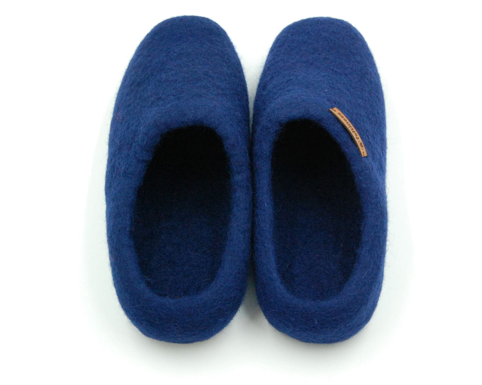 Paputy Granatowe - kapcie wełniane - obrazek 4