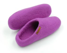 Paputy Fioletowe - wełniane bambosze