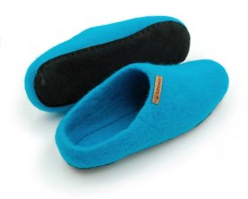 Paputy Morskie z podeszwą - papcie wełniane