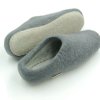 Paputy Popiel z podeszwą kauczukową - papcie wełniane