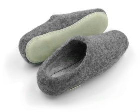 Paputy Dark z podeszwą kauczukową - papcie wełniane