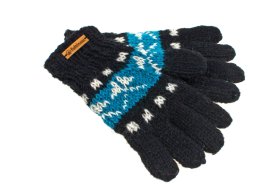 Rękawiczki wełniane granatowe - Feltiness