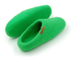 Paputy Groszkowe - papcie filcowe z wełny
