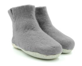 Alternative view of Bambosze Popielate - papcie wełniane