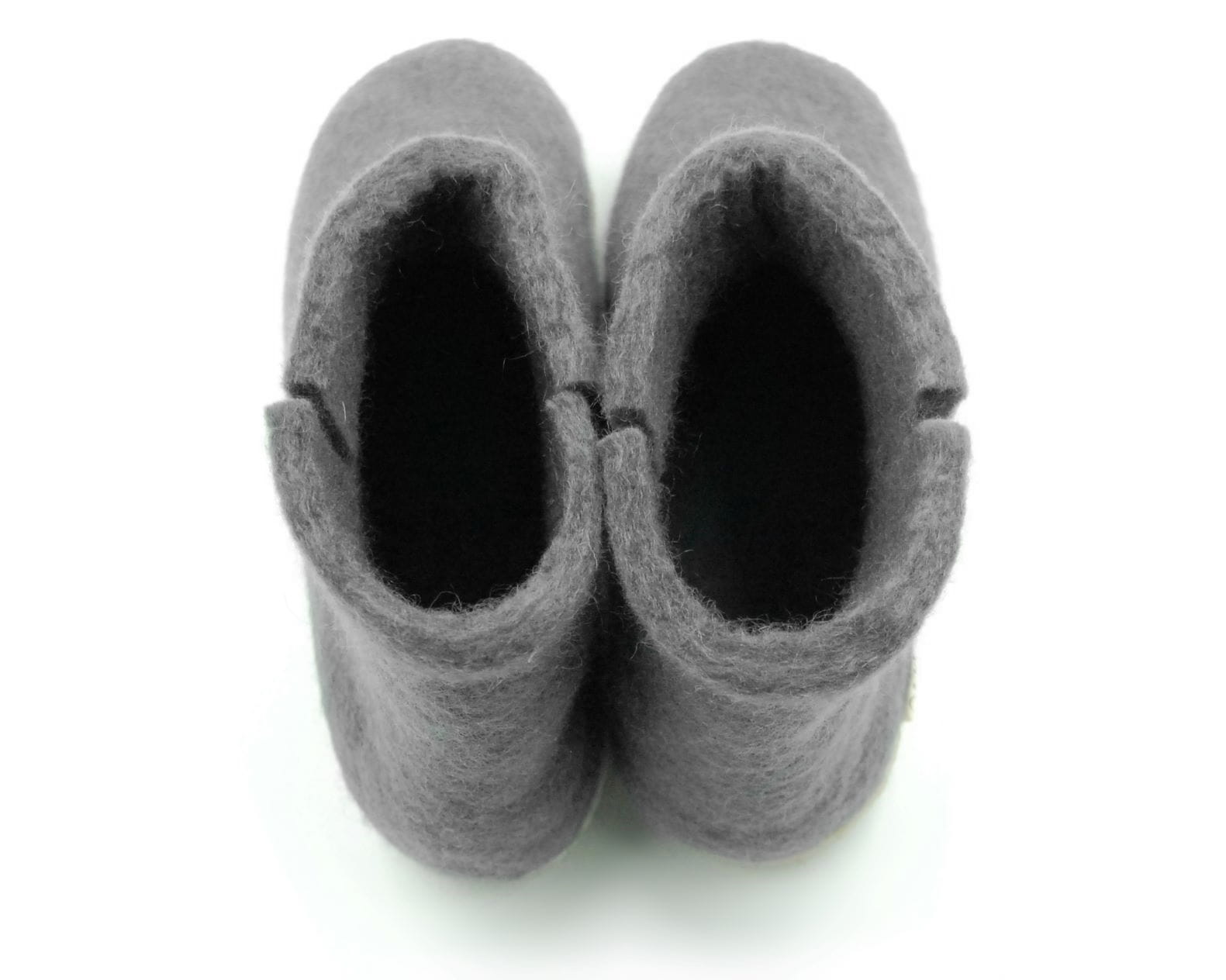 Bambosze Popielate - papcie wełniane - obrazek 4