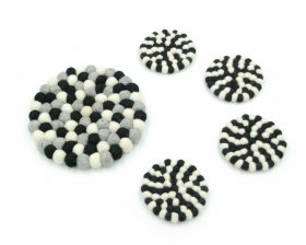 Podkładki wełniane pod kubek