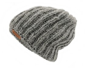 Czapka wełniana popielata