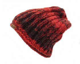 Czapka z wełny bordowa