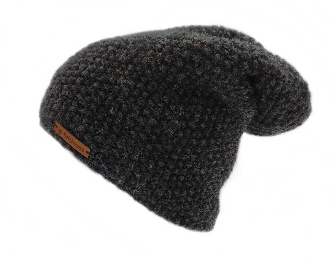Czapka z wełny czarna
