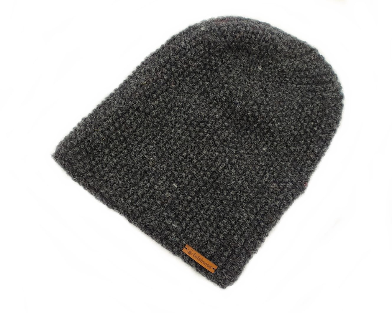 Czapka z wełny czarna - obrazek 2