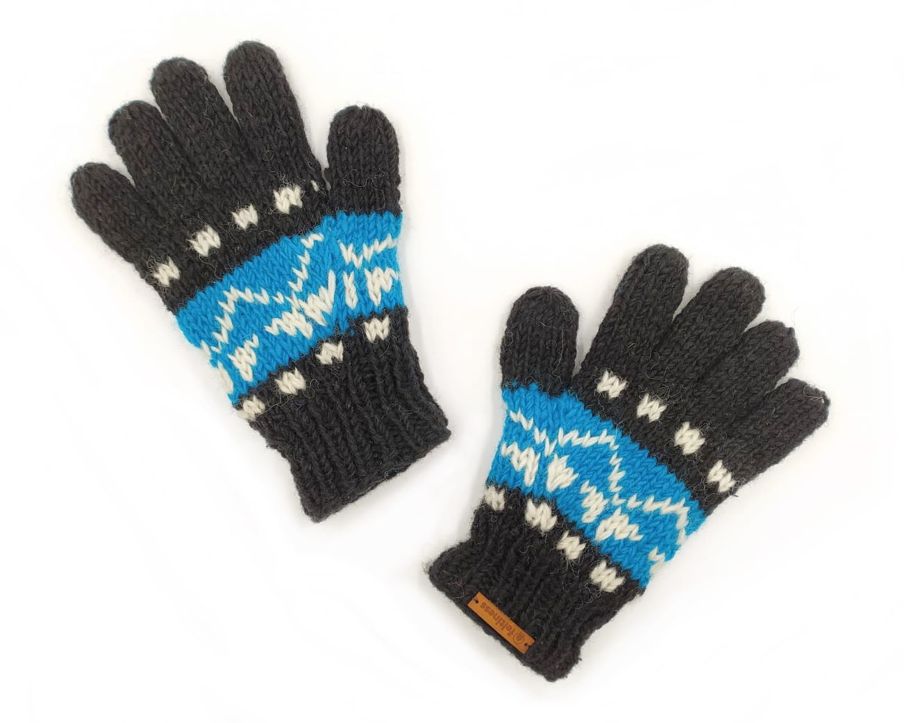 Rękawiczki wełniane granatowe - obrazek 2