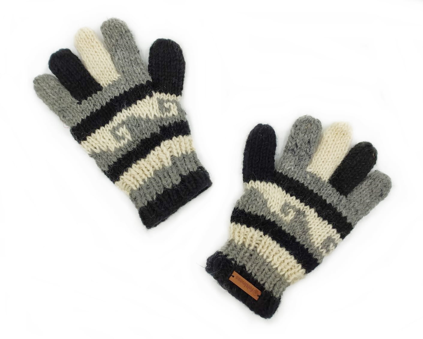 Rękawiczki wełniane wykonane ręcznie - obrazek 2