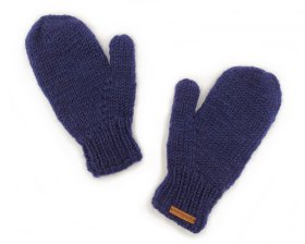 Rękawiczki wełniane z jednym palcem granatowe - Feltiness