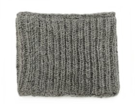 Komin wełniany popielaty