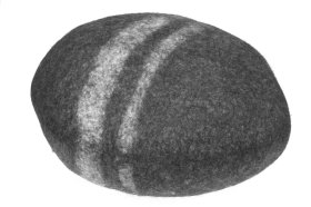 Pufa Kamień Popiel duży z filcu L