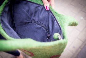 Torebka wełniana Zielona - Feltiness