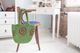 Torebka wełniana Zielona