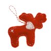 Renifer na choinkę czerwony - Feltiness