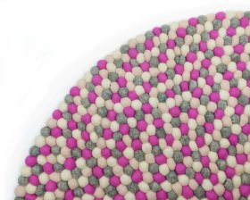 Dywan naturalny wełniany - Letni Róż