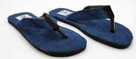 Alternative view of Klapki z konopi Flip Flop niebieskie