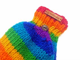 Alternative view of Rękawiczki wełniane z klapką Multikolor