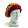 Czapka wykonana ręcznie / beret z wełny Multikolor - Feltiness