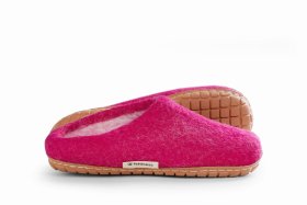 Paputy filcowe chodaki różowe z podeszwą