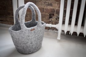 Torba filcowa Popiel - koszyk