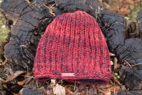 Czapka z wełny bordowa - Feltiness