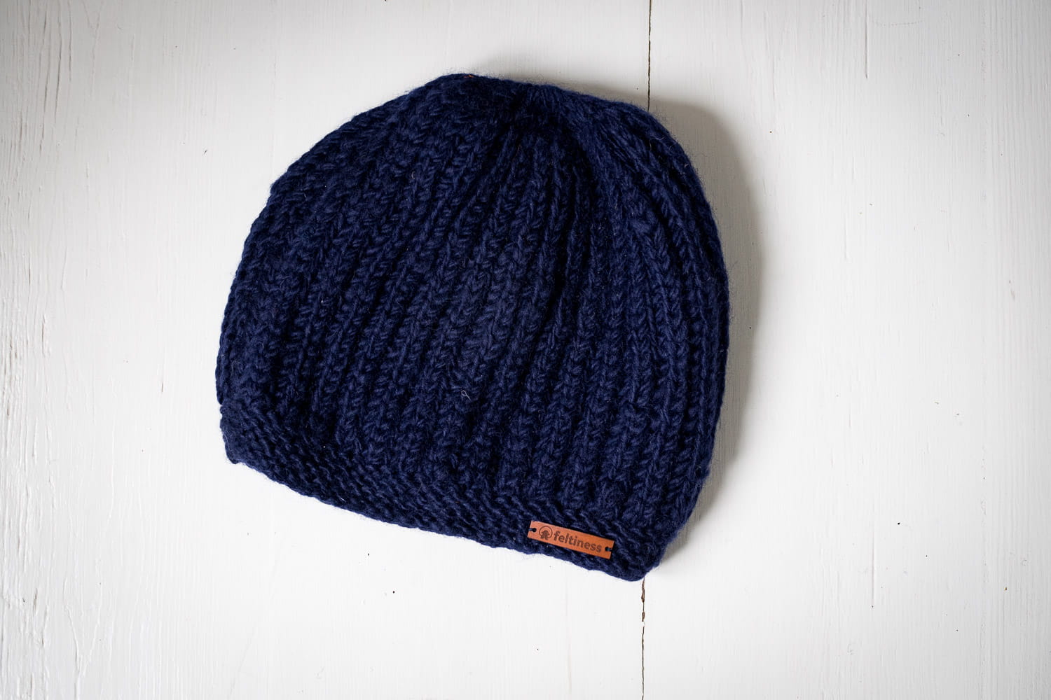 Czapka wełniana Granat - obrazek 3