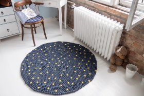 Dywan z filcowych kulek - Wulkaniczny Pył - Feltiness