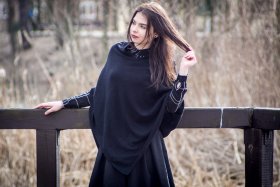 Poncho czarne - Feltiness