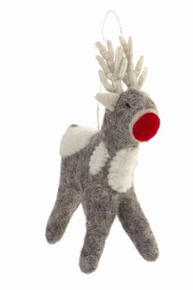 Renifer z filcowanej wełny
