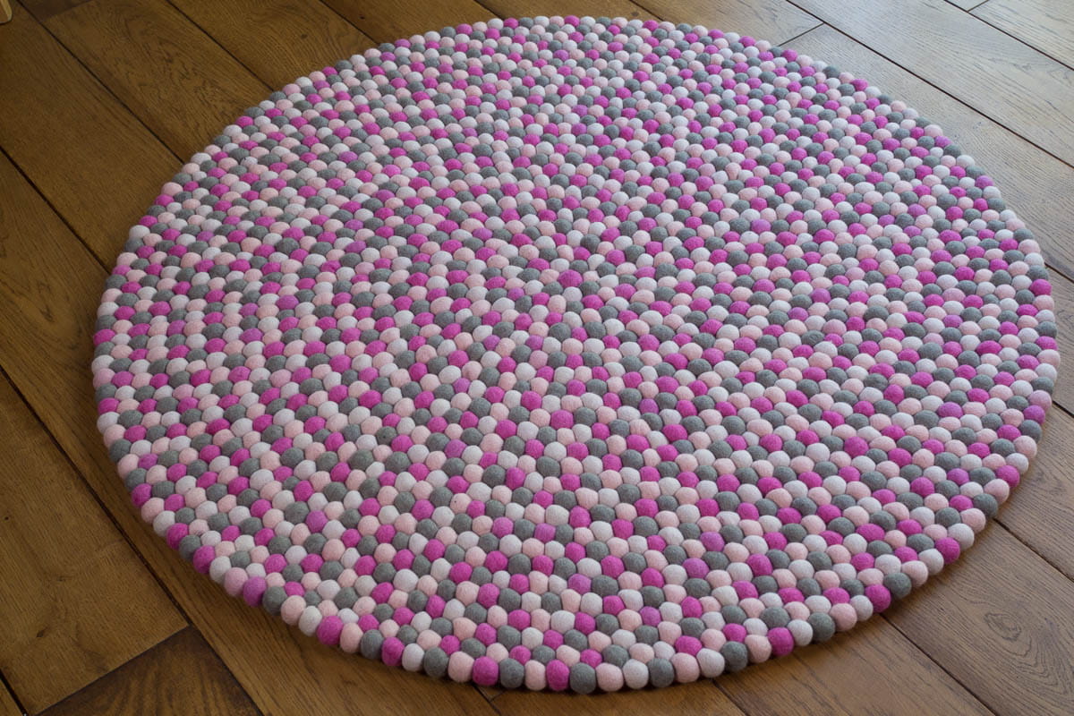 Dywan naturalny wełniany - Pudrowy Róż - obrazek 2