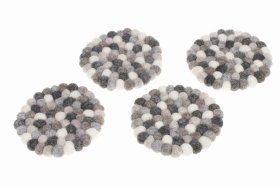 Podkładki wełniane na stół Beżowe - Feltiness