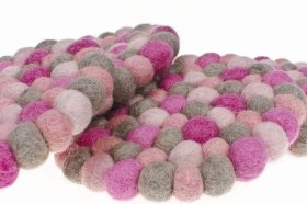 Podkładki wełniane pod kubki Różowe - Feltiness