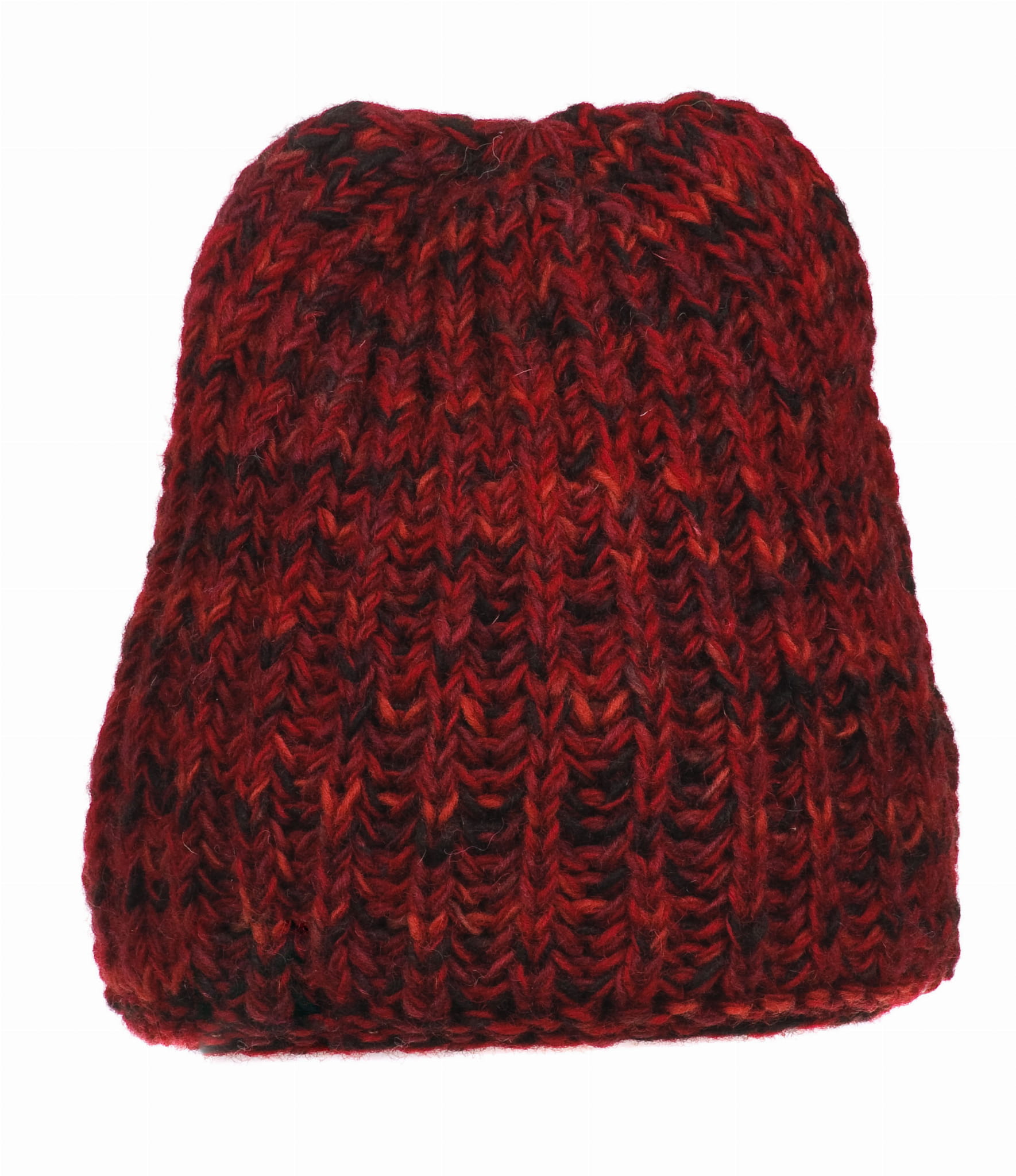 Czapka z wełny bordowa - obrazek 4