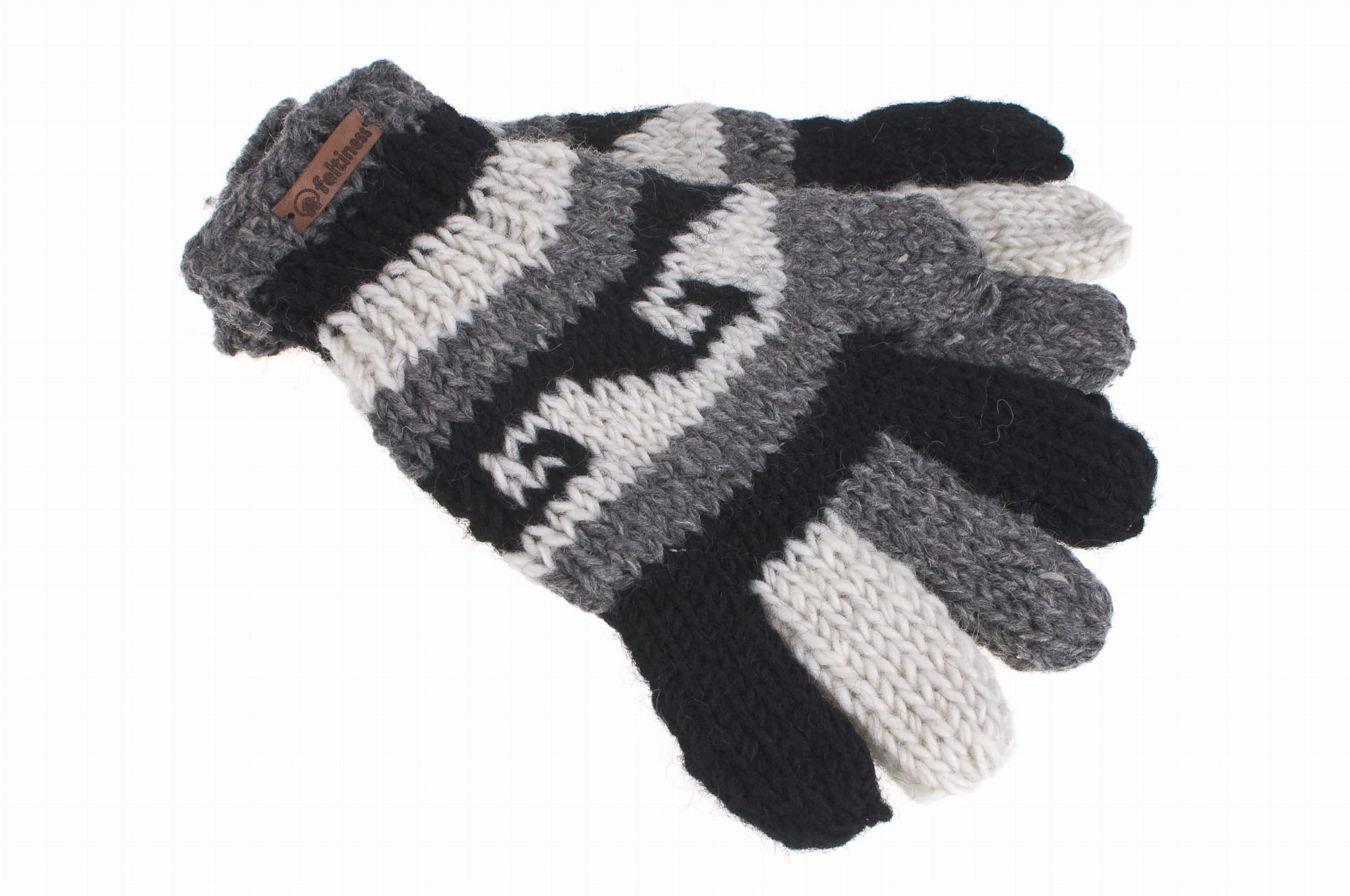 Rękawiczki wełniane wykonane ręcznie - obrazek 4