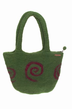 Torebka wełniana Zielona - Feltiness