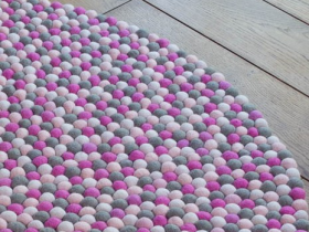 Dywan naturalny wełniany - Pudrowy Róż