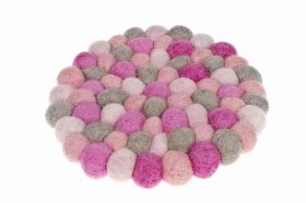 Podkładki wełniane pod kubki Różowe - Feltiness