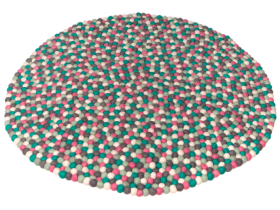 Alternative view of Dywan naturalny z wełny - Pastelowa Toń