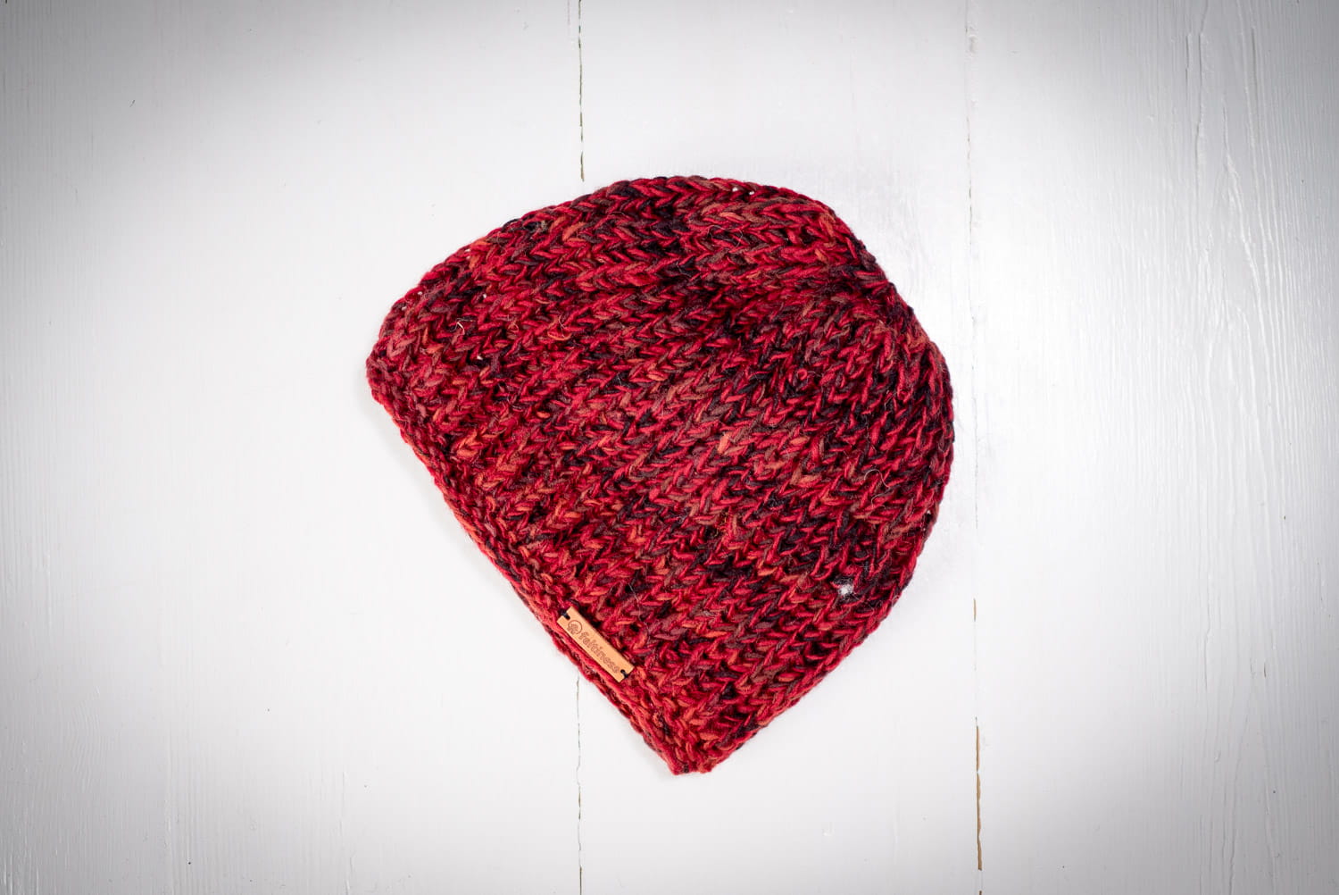 Czapka z wełny bordowa - obrazek 3