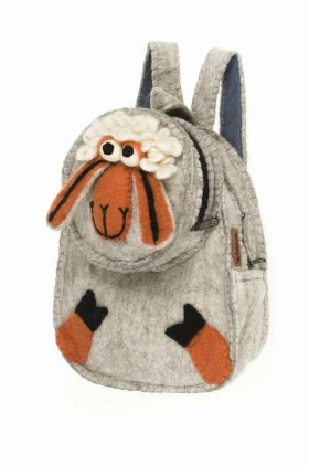 <p><span >Przepiękny dziecięcy plecak wykonany ręcznie w Nepalu z filcowanej, owczej wełny.</span></p> Plecak filcowy Owieczka - Feltiness